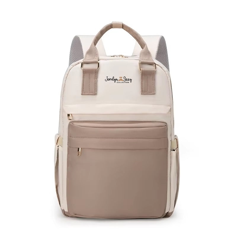 Cream and Taupe Diaper Bag